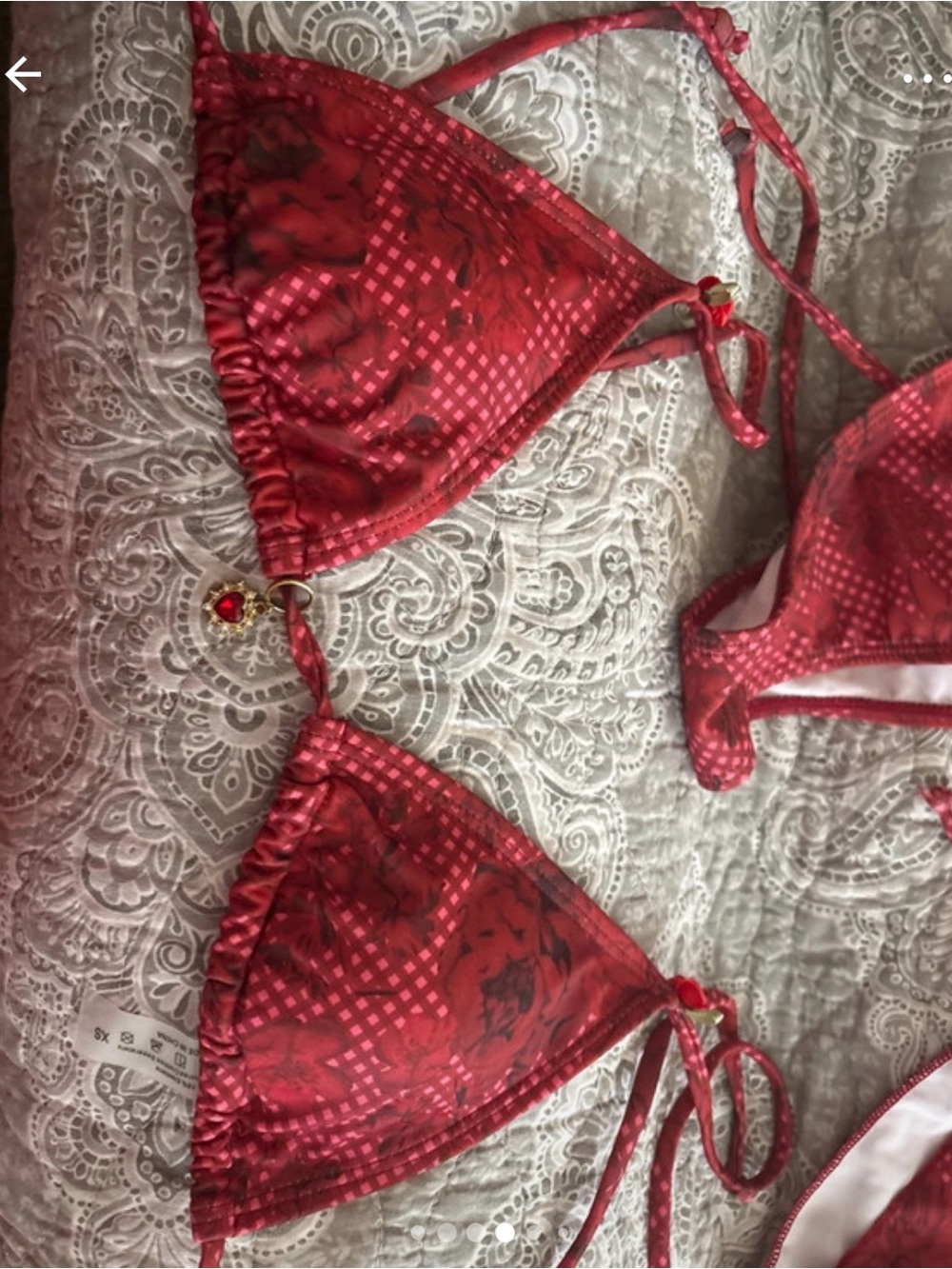 Red Tie-Back Bikini Set - Target - Picture 3 of 8